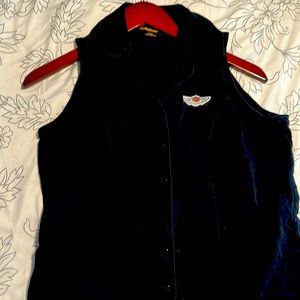 Harley Davison button up blouse size large